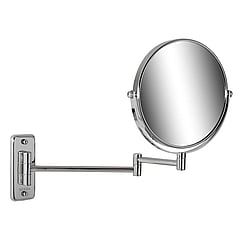 Geesa Mirror make-up spiegel met 2 armen en 5x vergrotend 20 cm, chroom