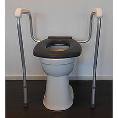 Linido Ready for life toiletsteun met hulppoot van aluminium met kunststof 71 cm, wit