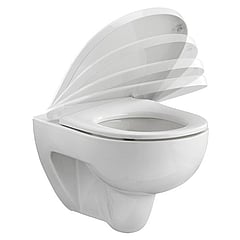 Pressalit 300+ toiletzitting met deksel en softclose, wit