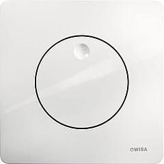 Wisa Quadro bedieningspaneel Gaia met spoelonderbreking 1-knops, wit