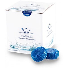 StarBlueDisc toiletblokjes, 24 stuks per verpakking, blauw