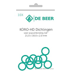 De Beer hd ring 1/2" 21x30x2a 10 stuks