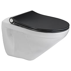 Pressalit Sway Uni 970 toiletzitting met deksel en softclose en quickrelease, zwart