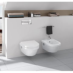 Villeroy & Boch O.novo CombiPack hangend toilet diepspoel Directflush compact inclusief toiletzitting met softclose en quickrelease, wit