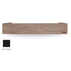 LoooX Wood Shelf Box opbergplank met mat zwarte bodemplaat 60 cm, oId grey/mat zwart