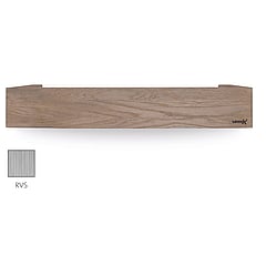LoooX Wood Shelf Box opbergplank met RVS bodemplaat 60 cm, oId grey/rvs geborsteld