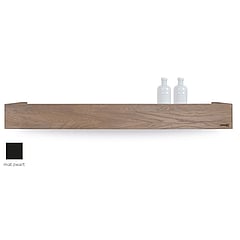 LoooX Wood Shelf Box opbergplank met mat zwarte bodemplaat 90 cm, oId grey/mat zwart