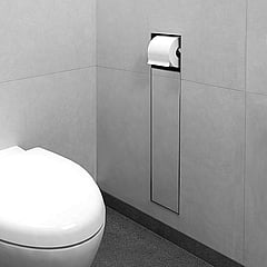 LoooX Closed  inbouw toiletborstelgarnituur met open toiletrolhouder 14,5x14x61 cm, wit