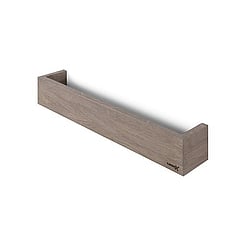 LoooX Wood Shelf Box opbergplank met mat zwarte bodemplaat 30 cm, oId grey/mat zwart