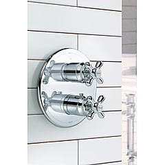 Hotbath Amice klassieke inbouw thermostaat met 2-weg stop-omstel ⌀19,5 cm, chroom