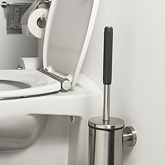 Tiger Boston Comfort & Safety toiletborstel met houder 9 x 12,6 x 46,9 cm, rvs geborsteld