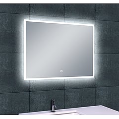 Sub Quatro-LED spiegel met dimbare LED-verlichting en spiegelverwarming 80x60 cm
