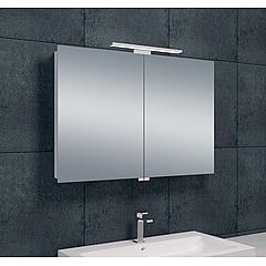 Wiesbaden Luxe spiegelkast met LED-verlichting 60 x 90 x 14 cm, aluminium