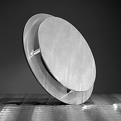 LoooX Air ventilatierooster 15 cm rond met klembevestiging, geborsteld RVS