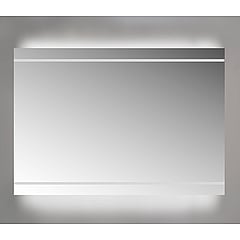 Sub spiegel met led-verlichting boven en onder 140x3x70 cm, aluminium
