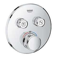 GROHE Grohtherm SmartControl afdekset douchethermostaat met omstel rond, chroom