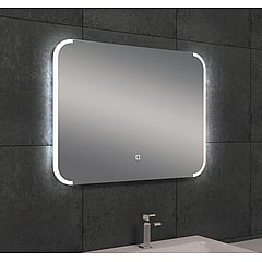 Sub Bracket spiegel met dimbare LED-verlichting met spiegelverwarming 80x60 cm