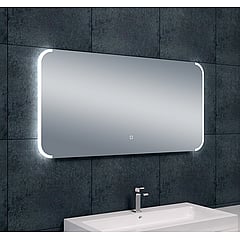 Sub Bracket spiegel met dimbare LED-verlichting met spiegelverwarming 120x60 cm