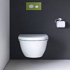 Duravit Darling New hangend toilet diepspoel compact WonderGliss, wit