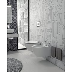 Globo 4ALL hangend toilet diepspoel Rimless, exclusief zitting 54 x 36 cm, mat wit