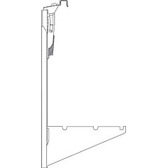 Radson Integra Plint radiatorwandconsole T33, prijs per stuk, wit (RAL 9016)
