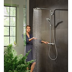 hansgrohe Raindance Select S showerpipe 240 1jet PowderRain met Ecostat Comfort-thermostaat, chroom