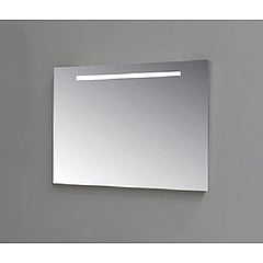 Sub Top spiegel rechthoek indirecte ledverlichting boven en onder 100x3x60cm, aluminium