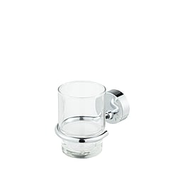 Geesa 27 Collection glashouder met glas 7,7 x 12,1 x 9,5 cm, chroom