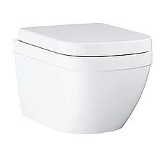 GROHE Euro Ceramic hangend toilet met softclose-zitting en deksel, wit