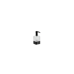 Emco Loft zeepdispenser met glazen flacon voor wandmontage 16,1 x 7 x 8,4 cm, zwart