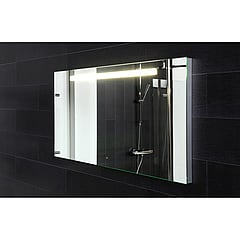 LoooX M-Line spiegel met bovenverlichting en spiegelverwarming 120 x 60 cm