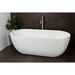 Luca Sanitair Primo vrijstaand bad van acryl inclusief afvoerset chroom 180 x 80 x 60 cm, glanzend wit