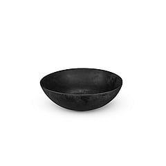 LoooX Ceramic Raw opzetwaskom, rond, Ø 40 cm, black