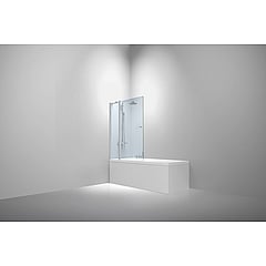 Van Rijn badwand + vast deel 150 cm x 120 cm, 6 mm helder glas incl. glasbehandeling, chromen profiel
