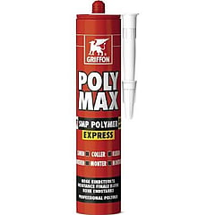Griffon Poly max polymer express lijm koker 435 gram, wit