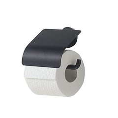 Tiger Urban toiletrolhouder met klep 13,8x12,6x4,5 cm, zwart