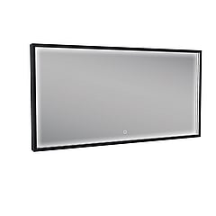Wiesbaden Maro spiegel met LED verlichting en anticondens 120 x 60 cm, mat zwart
