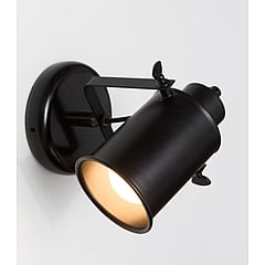Sub 16 wandlamp cylinder e27 zonder lamp zwart, zwart