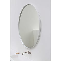 INK SP15 ronde spiegel verzonken in stalen kader ø 120 cm, mat wit
