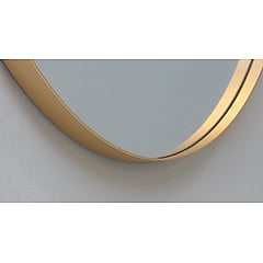 INK® SP15 ronde spiegel verzonken in stalen kader ø 60 cm, mat goud