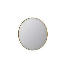 INK SP15 ronde spiegel verzonken in stalen kader ø 100 cm, mat goud