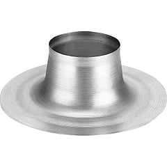 Burgerhout aluminium plakplaat Ø123mm rookgas/vent.100mm rioolontl.110mm
