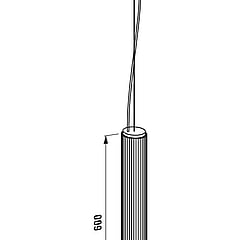 Kartell•LAUFEN Rifly hanglamp 60x8cm, chroom