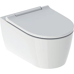Geberit ONE wc pack hangend toilet met TurboFlush en toiletzitting, designpaneel wit, wit
