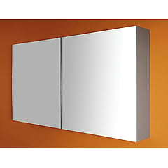 Sub 112 basic spiegelkast met 2 dubbelzijdige spiegeldeuren en 1 glazen legplank 65 x 80 x 12,8 cm, wit