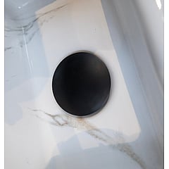 Regn pop-up wastafelafvoerplug, mat zwart