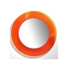 Kartell•LAUFEN spiegel met rand ø78cm en LED-verlichting, oranje