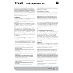 Tiger Colar planchet 5 x 18 x 10,1 cm, geborsteld rvs