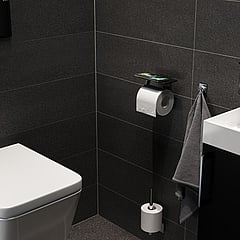 Tiger Dock toiletrolhouder met planchet 8,5 x 15 x 9,5 cm, chroom