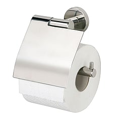 Tiger Boston toiletrolhouder met klep 14 x 13,7 x 14 cm, gepolijst rvs